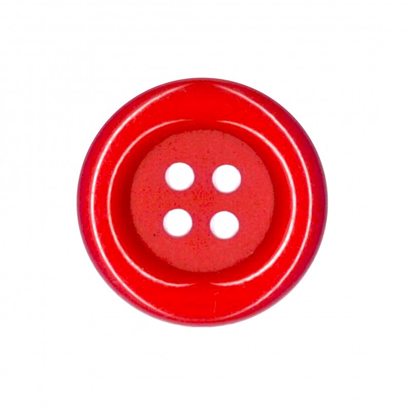 Botón grande, tipo payaso, 4 agujeros, azulón, 27 mm