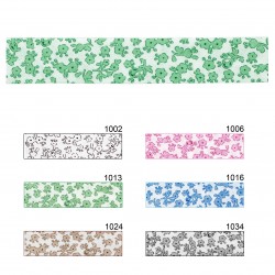 Cinta bies flores 25 mm....