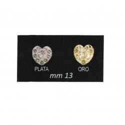 Botón strass corazón 13 mm...