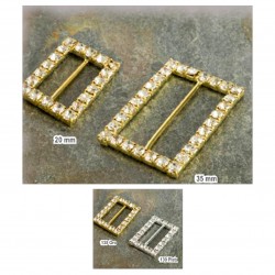 Hebilla strass rectangular...