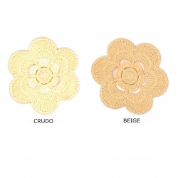Aplique flor crochet coser...