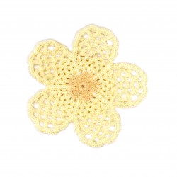 Aplique flor crochet coser...