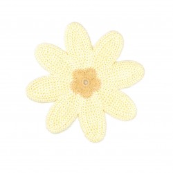 Aplique flor crochet coser...