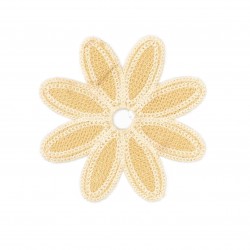 Aplique flor crochet coser...