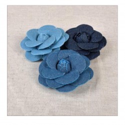 Flor camelia denim 8 cm...