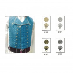 Botones metálicos con...