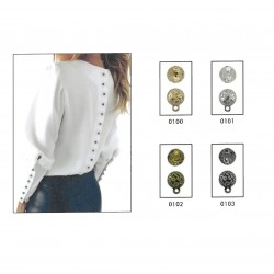 Botones metálicos con...