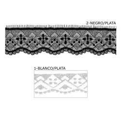 Puntilla nylon plateada 40...