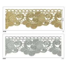 Encaje guipour metalizado...