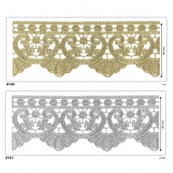 Encaje guipour metalizado...
