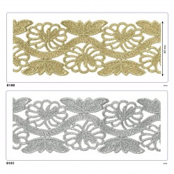 Encaje guipour metalizado...