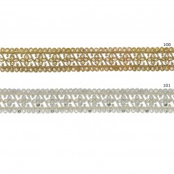 Encaje guipour metalizado...