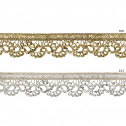 Encaje guipour metalizado...