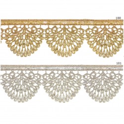 Encaje guipour metalizado...