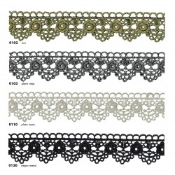 Encaje guipour metalizado...