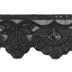 Pasamanería tul con adornos...