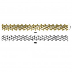 Tira metalizada strass 15...