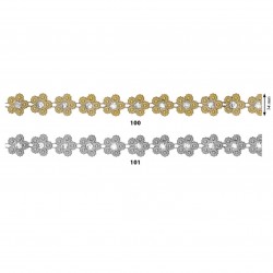 Tira metalizada strass 14...