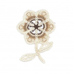 Aplique flor bordada (Ref....