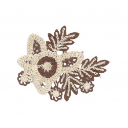 Aplique flor bordada (Ref....